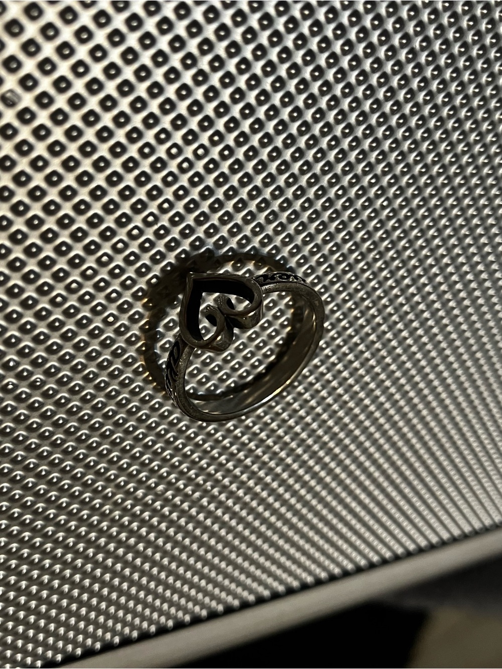 James Avery Silver Heart Ring with Open Heart Motif